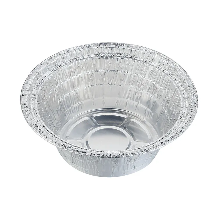 Einnota kringlótt álpappírsbakkar